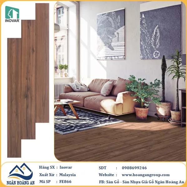 Sàn Gỗ Công Nghiệp Malaysia Inovar FE866 Sàn Gỗ Công Nghiệp Malaysia Inovar FE866