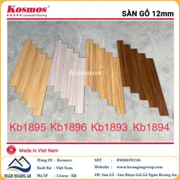 Sàn Gỗ Công Nghiệp KosMos Dày 12mm