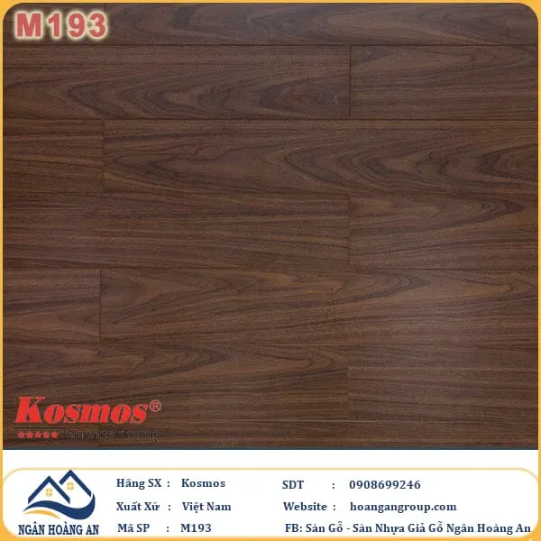 Sàn Gỗ Công Nghiệp Kosmos 8mm M193 Tại Tân Bình TPHCM