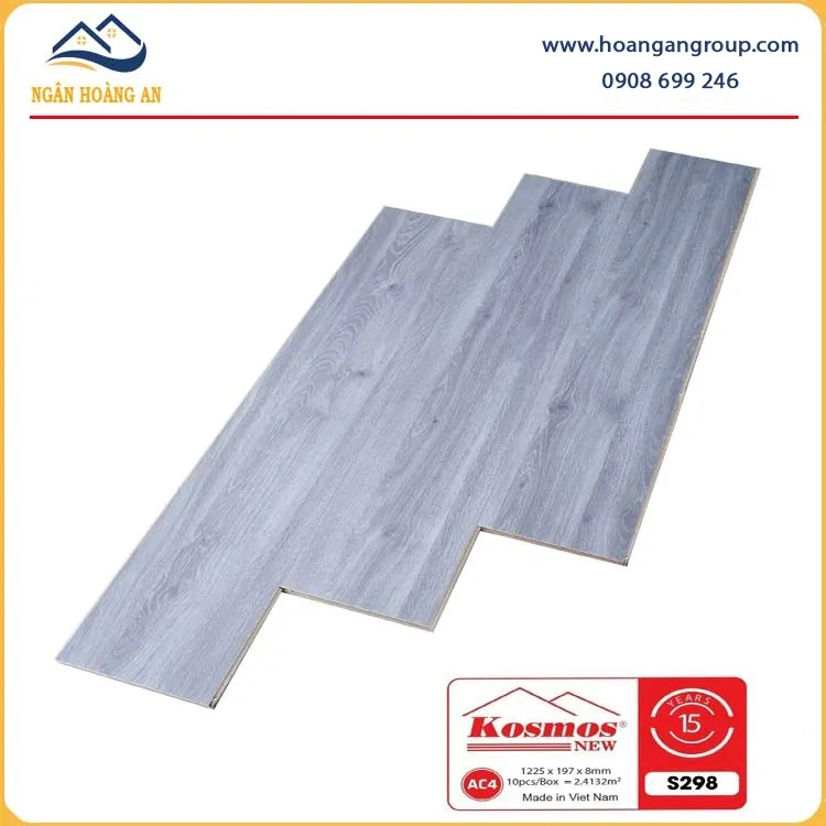 Sàn Gỗ Công Nghiệp Kosmos 8mm S298 Sàn Gỗ Công Nghiệp Kosmos 8mm S298