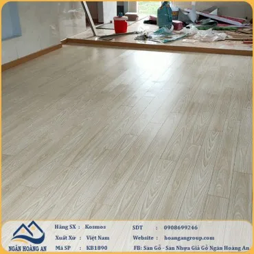 Thi Công Sàn Gỗ Công Nghiệp Kosmos KB1890 Tại Nhơn Trạch, Đồng Nai