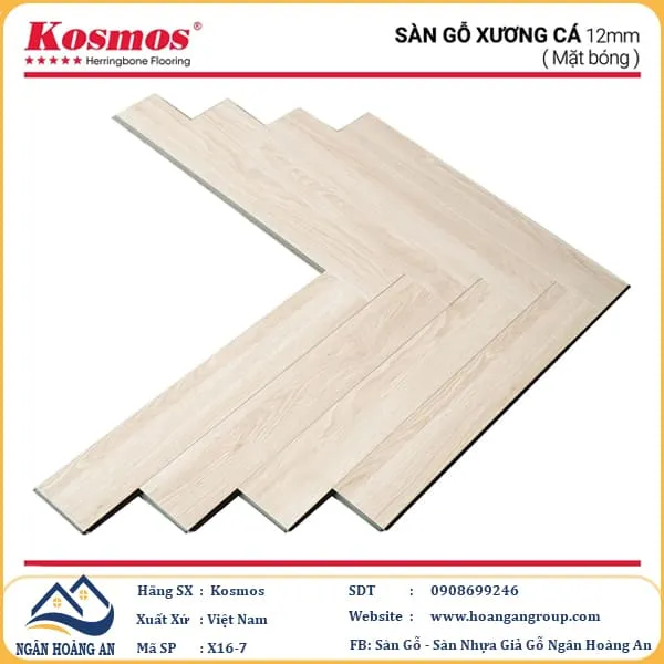 Sàn Gỗ Công Nghiệp Xương Cá Kosmos
