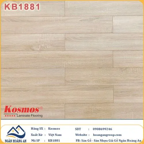 Sàn Gỗ Công Nghiệp KosMos Dày 12mm KB1881