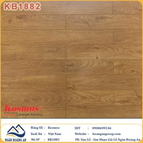 Sàn Gỗ Công Nghiệp KosMos Dày 12mm KB1882