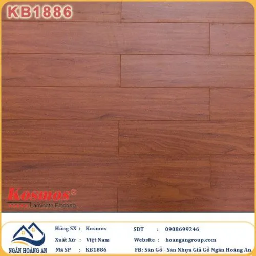  Sàn Gỗ Công Nghiệp KosMos Dày 12mm KB1886