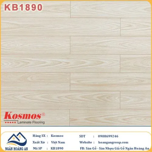 Sàn Gỗ Công Nghiệp KosMos Dày 12mm KB1890