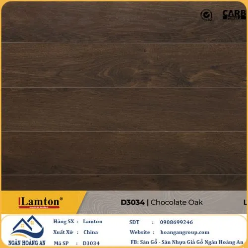 Sàn Gỗ Công Nghiệp Lamton D3034 12mm