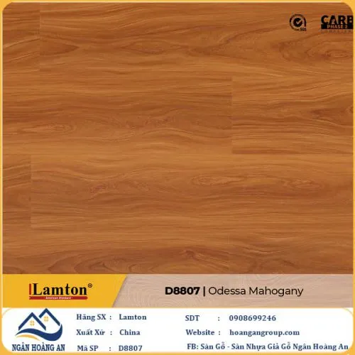 Sàn Gỗ Công Nghiệp Lamton D8807 8mm