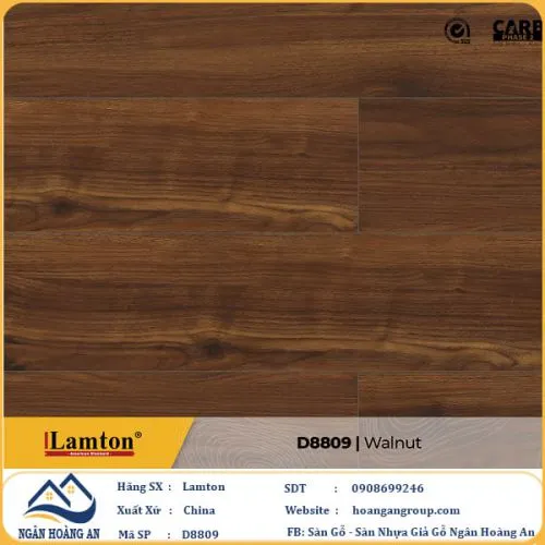 Sàn Gỗ Công Nghiệp Lamton D8809 8mm