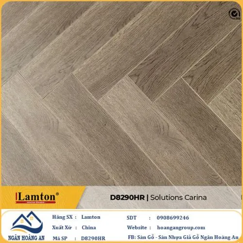 Sàn Gỗ Công Nghiệp Lamton Xương Cá D8290HR 12mm