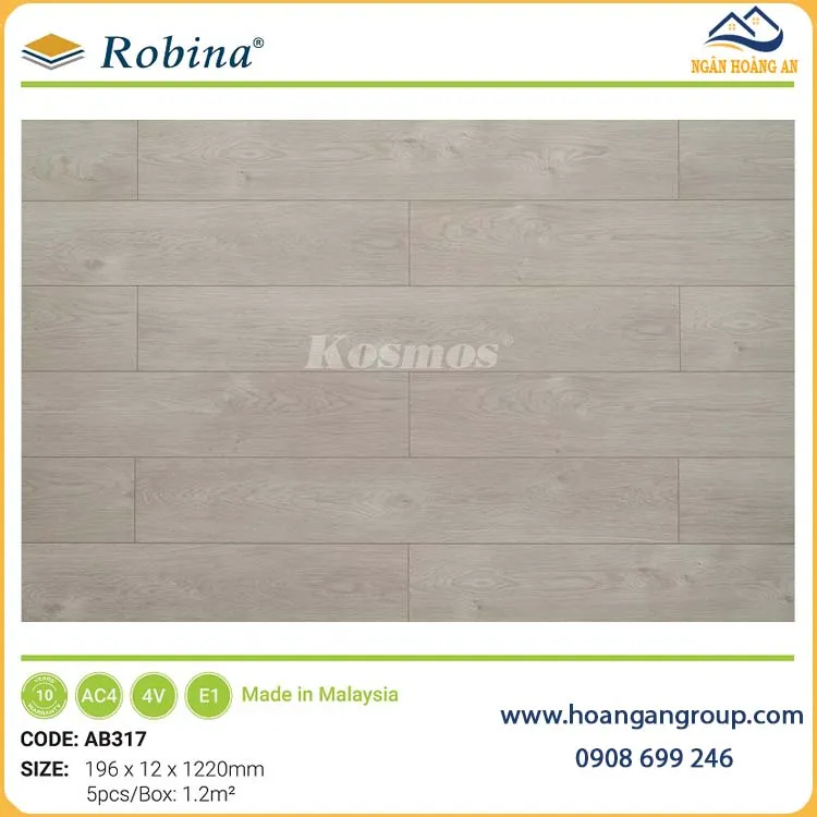 Ưu Điểm Sàn Gỗ Công Nghiệp Robina 12mm Bản Lớn AB317