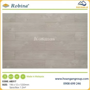 Sàn Gỗ Công Nghiệp Malaysia Robina 12mm AB317