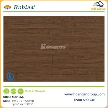 Sàn Gỗ Công Nghiệp Malaysia Robina Aqua 8mm AQO136A