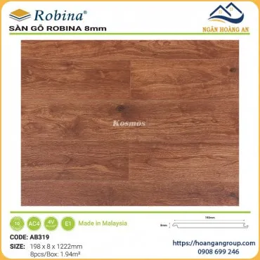 Sàn Gỗ Công Nghiệp Robina 8mm Bản Lớn AB319