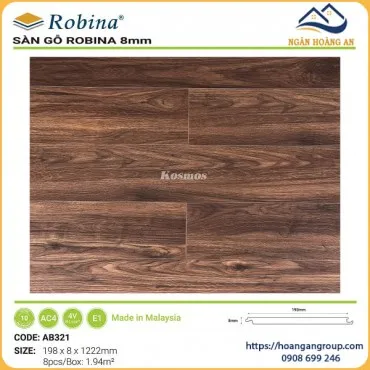 Sàn Gỗ Công Nghiệp Robina 8mm Bản Lớn AB321