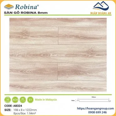 Sàn Gỗ Công Nghiệp Robina 8mm Bản Lớn AB324