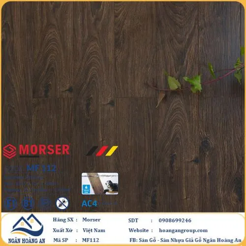 Sàn Gỗ Morser Cốt Trắng 12mm MF 112