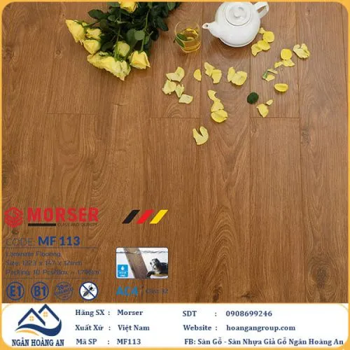 Sàn Gỗ Công Nghiệp Morser Cốt Trắng 12mm MF 113