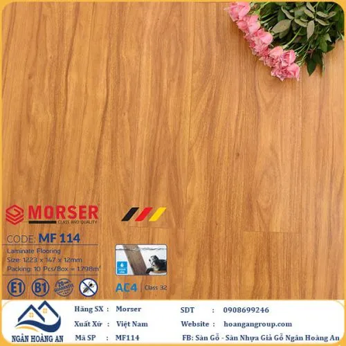 Sàn Gỗ Công Nghiệp Morser Cốt Trắng 12mm MF 114