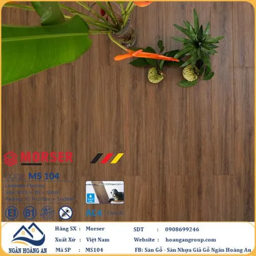 Sàn Gỗ Morser Cốt Xanh 12mm MS 104