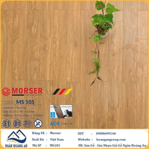 Sàn Gỗ Morser Cốt Xanh 12mm MS 105