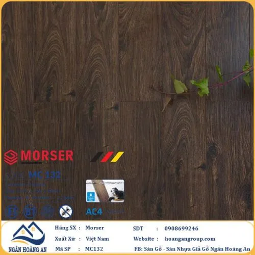 Sàn Gỗ Công Nghiệp Morser Cốt Xanh 8mm MC132