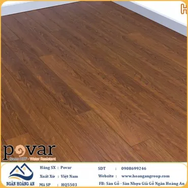 Sàn Gỗ Công Nghiệp Povar Cốt Xanh HQ5503 Dày 8mm