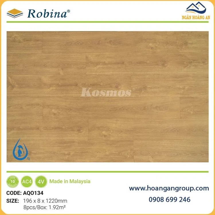Ưu Điểm Sàn Gỗ Công Nghiệp Robina 8mm Aqua AQO134