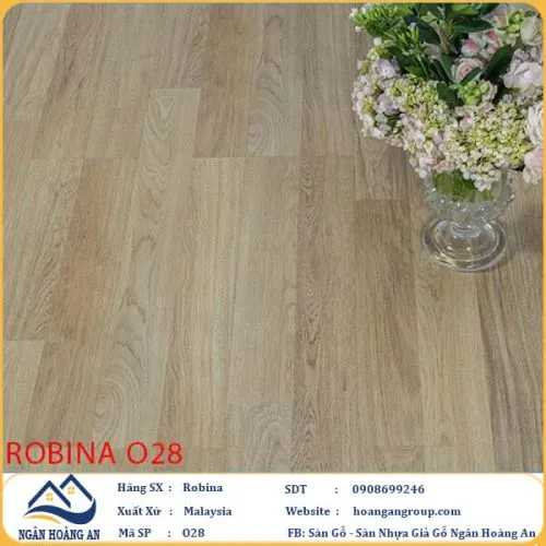 Sàn Gỗ Công Nghiệp Robina O28 8mm Bản Lớn