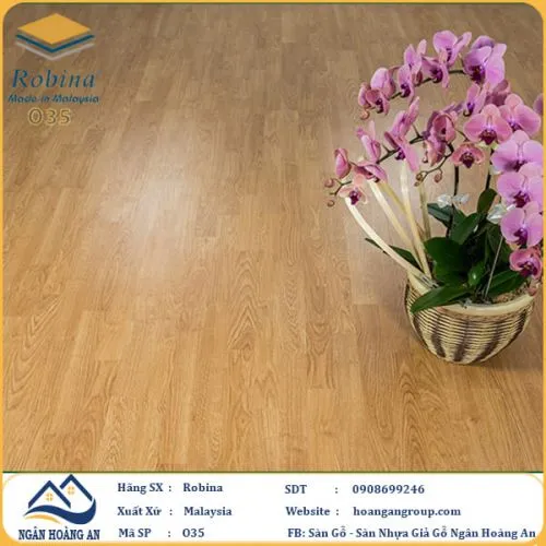 Sàn Gỗ Công Nghiệp Robina O35 8mm Bản Lớn
