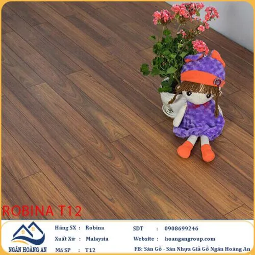 Sàn Gỗ Công Nghiệp Robina T12 12mm Bản Nhỏ