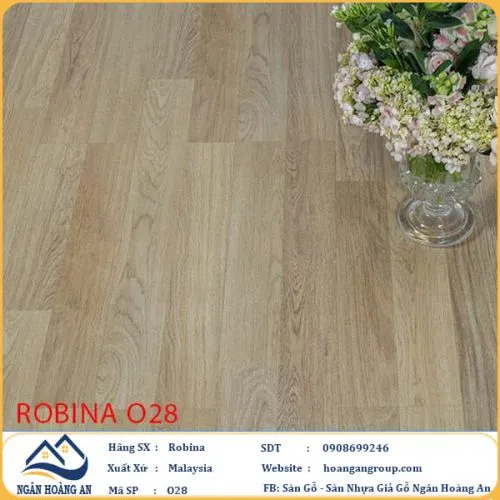Sàn Gỗ Công Nghiệp Robina O28 12mm Bản Lớn