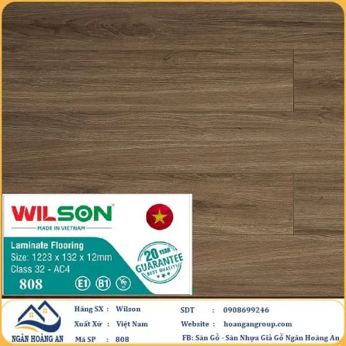 Sàn Gỗ Công Nghiệp Wilson 808 12mm
