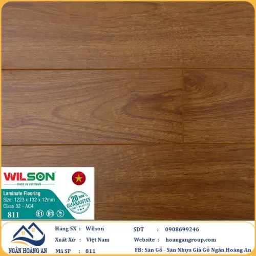 Sàn Gỗ Công Nghiệp Wilson 811 12mm