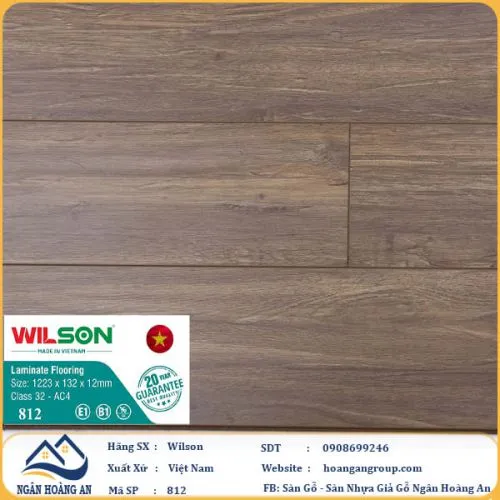 Sàn Gỗ Công Nghiệp Wilson 812 12mm