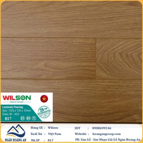 Sàn Gỗ Công Nghiệp Wilson 817 12mm