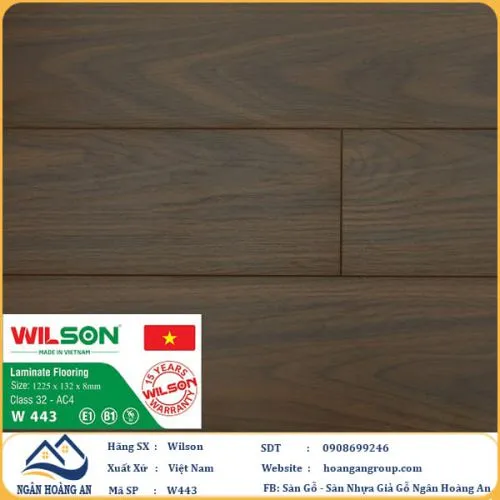 Sàn Gỗ Công Nghiệp Wilson W443 8mm