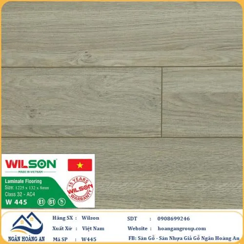 Sàn Gỗ Công Nghiệp Wilson W445 8mm