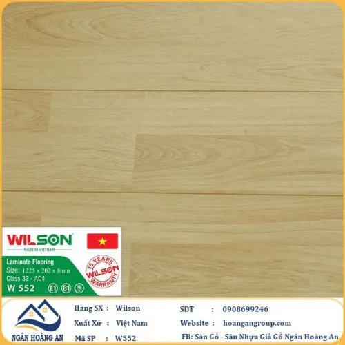 Sàn Gỗ Công Nghiệp Wilson W552 8mm