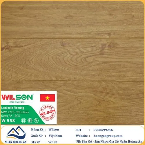Sàn Gỗ Công Nghiệp Wilson W558 8mm