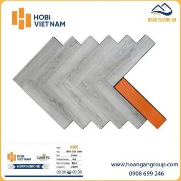 Sàn Gỗ Công Nghiệp Xương Cá 12mm Hobi Carb HC993