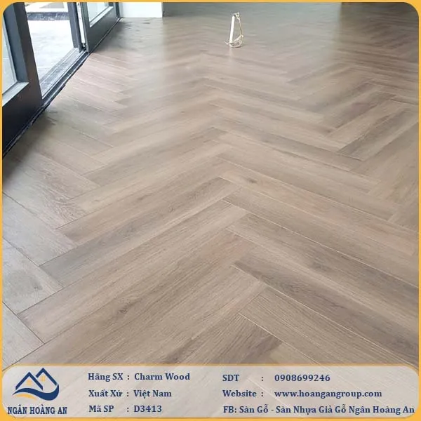 Sàn Gỗ Xương Cá Charm D3413 Vân Gỗ Ấm Áp Sàn Gỗ Xương Cá Charm D3413 Vân Gỗ Ấm Áp