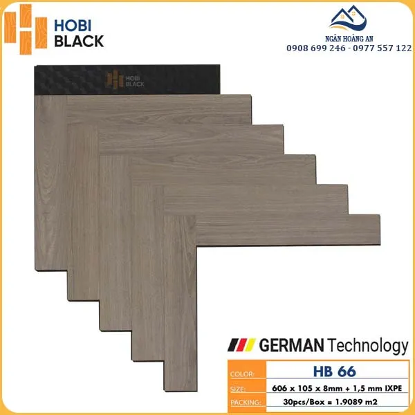 Sàn Gỗ Công Nghiệp Hobi Wood Xương Cá 8mm HB 66 Sàn Gỗ Công Nghiệp Hobi Wood Xương Cá 8mm HB 66