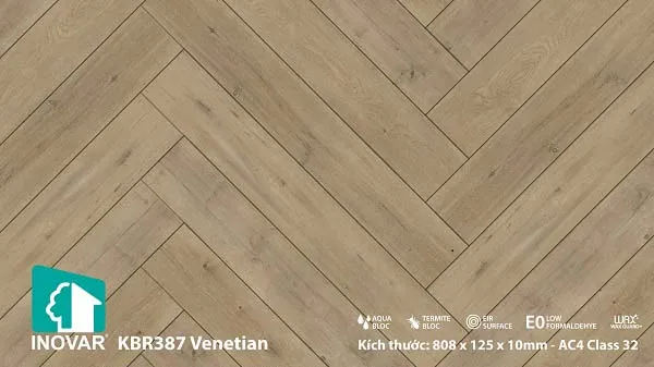 Sàn Gỗ Công Nghiệp Xương Cá Inovar KBR387