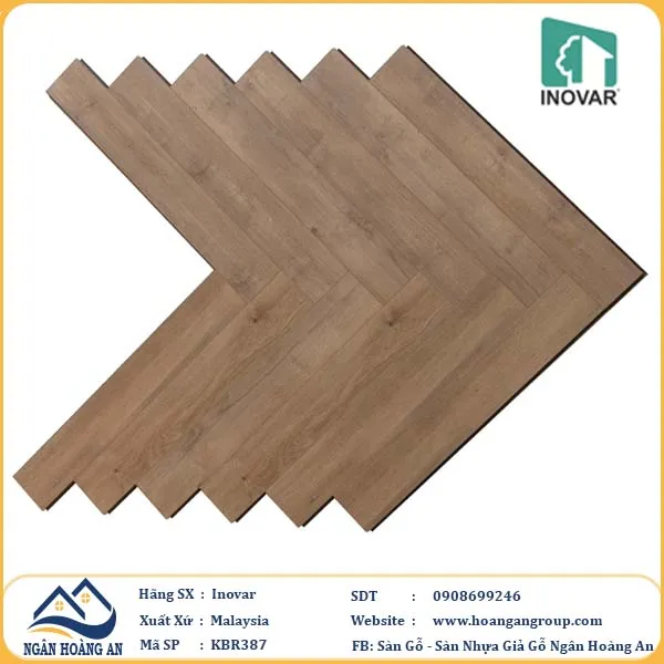 Sàn Gỗ Công Nghiệp Xương Cá Malaysia Inovar KBR387
