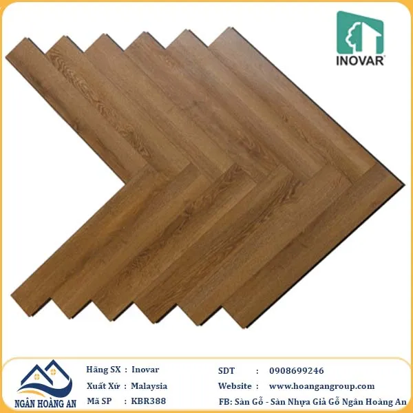 Sàn Gỗ Công Nghiệp Xương Cá Malaysia Inovar KBR388