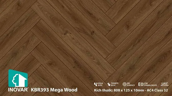 Sàn Gỗ Công Nghiệp Xương Cá Inovar KBR393