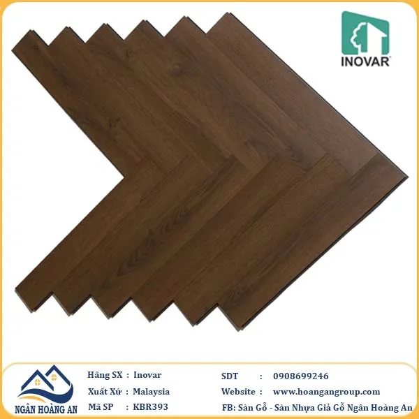 Sàn Gỗ Công Nghiệp Xương Cá Malaysia Inovar KBR393