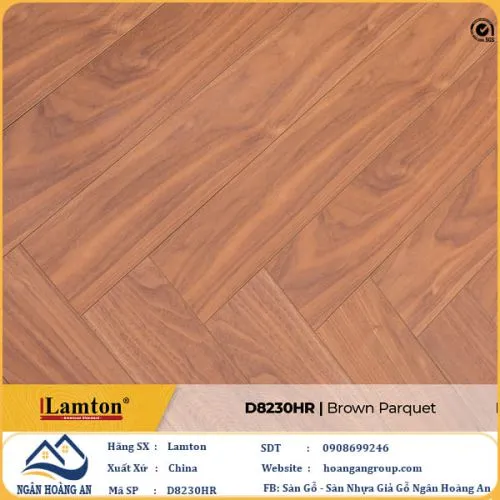 Sàn Gỗ Công Nghiệp Lamton Xương Cá D8230HR 12mm