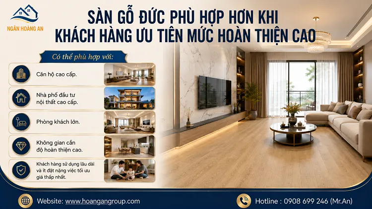 Sàn Gỗ Đức Phù Hợp Hơn Khi Khách Hàng Ưu Tiên Mức Hoàn Thiện Cao